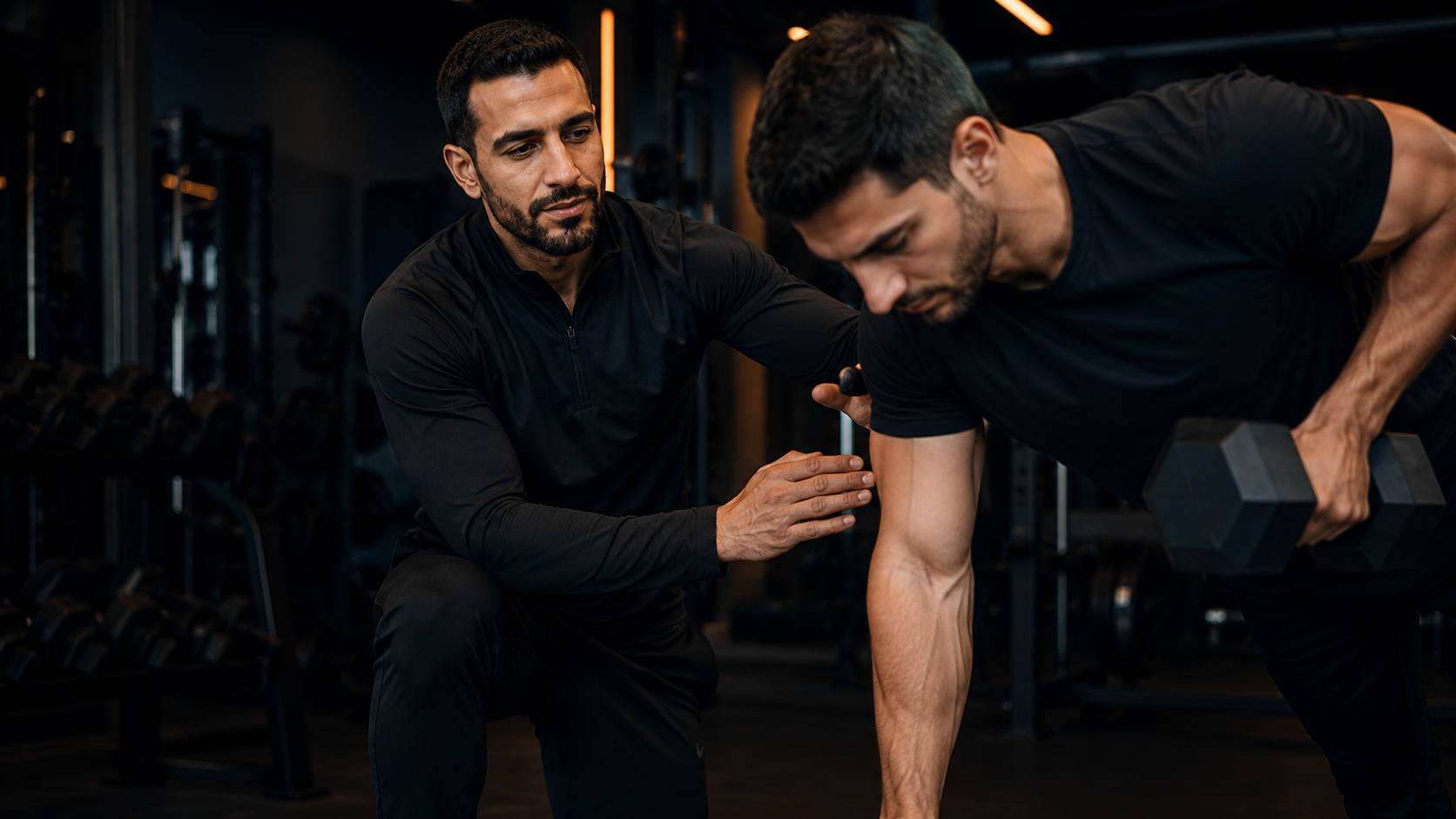 Hamza Fatil en séance de coaching sportif à Marrakech